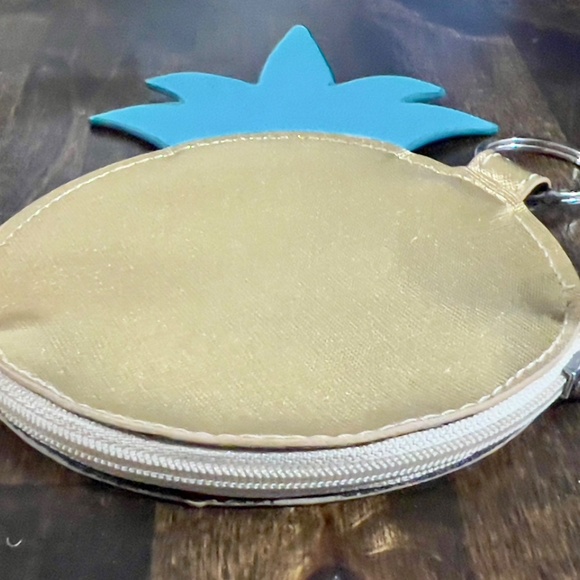 Pineapple Keychain Mini Coin Purse Zip - Picture 3 of 5